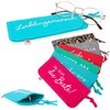 Depesche 11838-022 Felt Glasses Case in Red with the Inscription