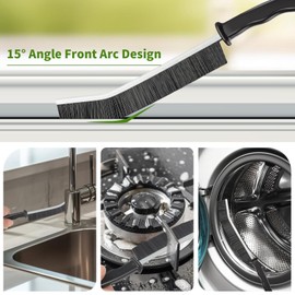 Crevice Cleaning Brush,Multifunctional Cleaning Brush Tool,Bathroom Gap Brush,Grout Brush,Hard Bristle Cleaning Brushes for Household Use Tiles Kitchen Sink Cleaning Supplies with Extra Gift Hooks