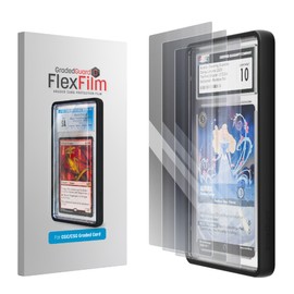GradedGuard Graded Card Screen Protector 3-Pack for CGC | UV Protection | Crystal Clear | Scratch Resistant | Applies Directly to Slab | Install Kit