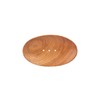 Tranquillo Handmade Neem Wood Oval Soap Dish with Holes for