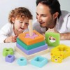 Wooden Tower Stacking Ring Toys for Kids Building Blocks Tower