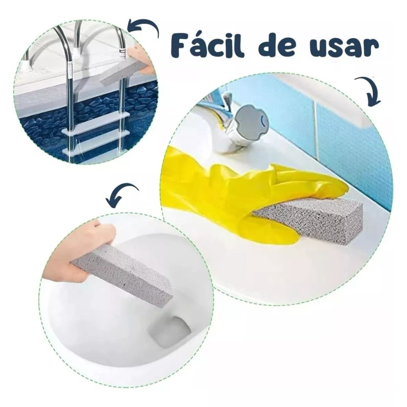 Veraly 12 Barras Limpieza Inodoro Piedra Pómez Cepillo Baños Guante