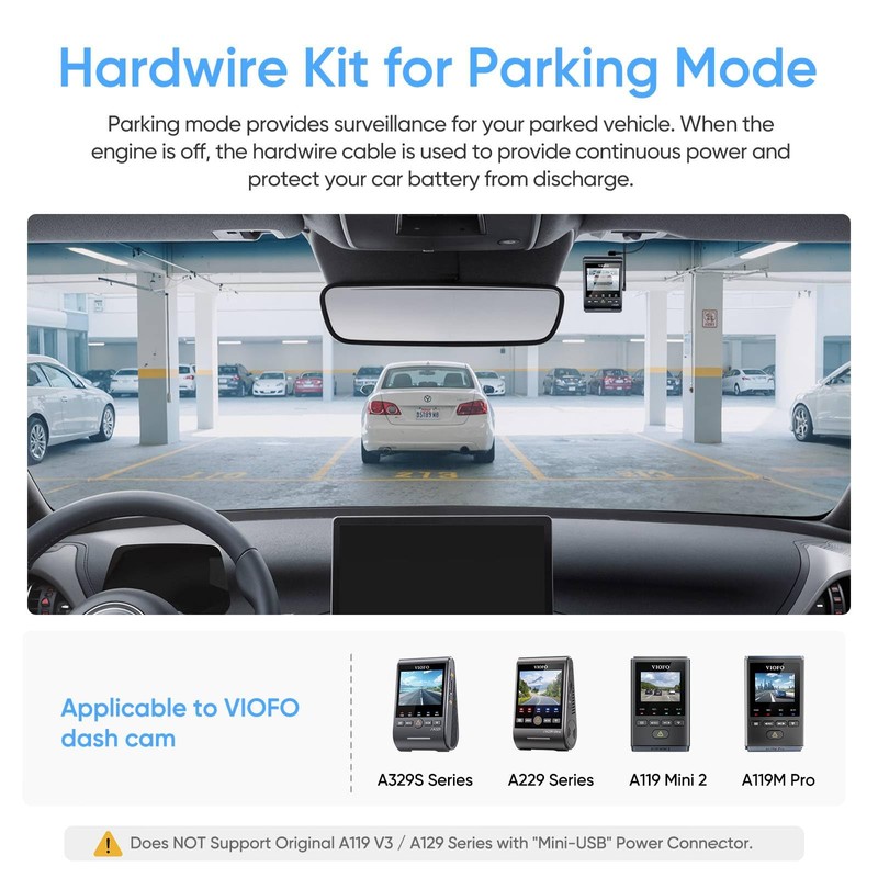 VIOFO HK4 Hardwire Kit with 8pcs Full Set Circuit Fuse