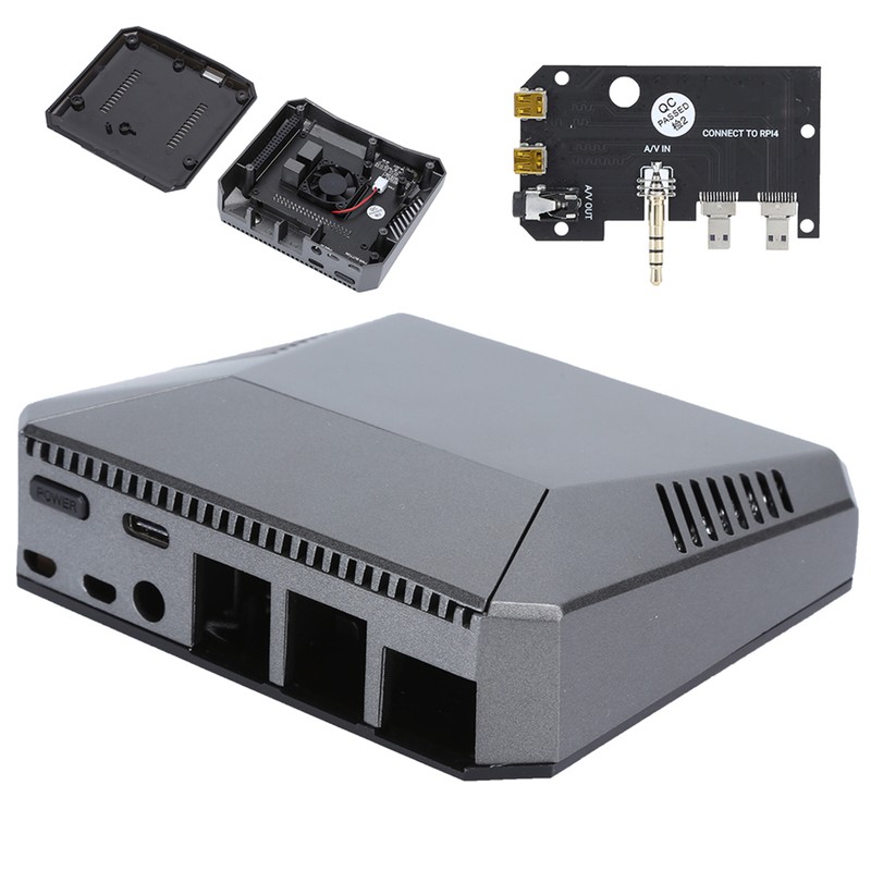 For Raspberry Pi 4B Case Mini Computer Aluminum Alloy Shell