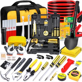 YJUSMAK Car Emergency Roadside Assistance kit with 13FT Jumper Cable