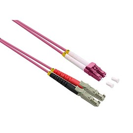 ROLINE Fibre Optic Cable Duplex 50/125µm OM4, LSH/LC, LSOH, Purple, 1 m