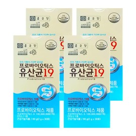 Chong Kun Dang Probiotics Lactobacillus 19 2g x 30 sachets 4 units HIS Chong Kun Dang Probiotics Oil / 종근당 프로바이오틱스 유산균19 2g x 30포 4개 HIS 종근당 프로바이오틱스 유