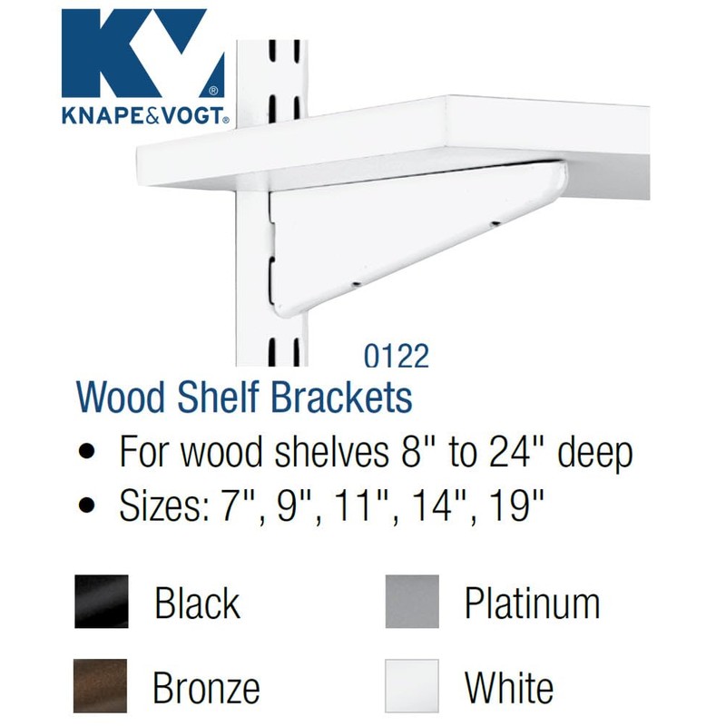 Knape & Vogt John Sterling Dual Trak Adjustable Wood Shelf