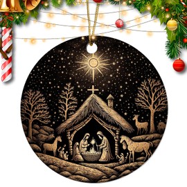 Funny Christmas Ornament - Christmas Ornaments 2024, 2D Acrylic Hanging Christmas Decorations for Tree, Holiday Decor for Family and Friends (F)