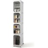 willbuy 4-Tiers Slim Bathroom Storage Cabinet, Foldable Storage Cabinets,Narrow Bathroom