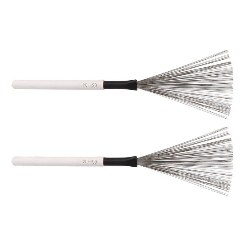 Drum Brush Steel Wire Maple Wooden Handle Percussion Tool Instrument