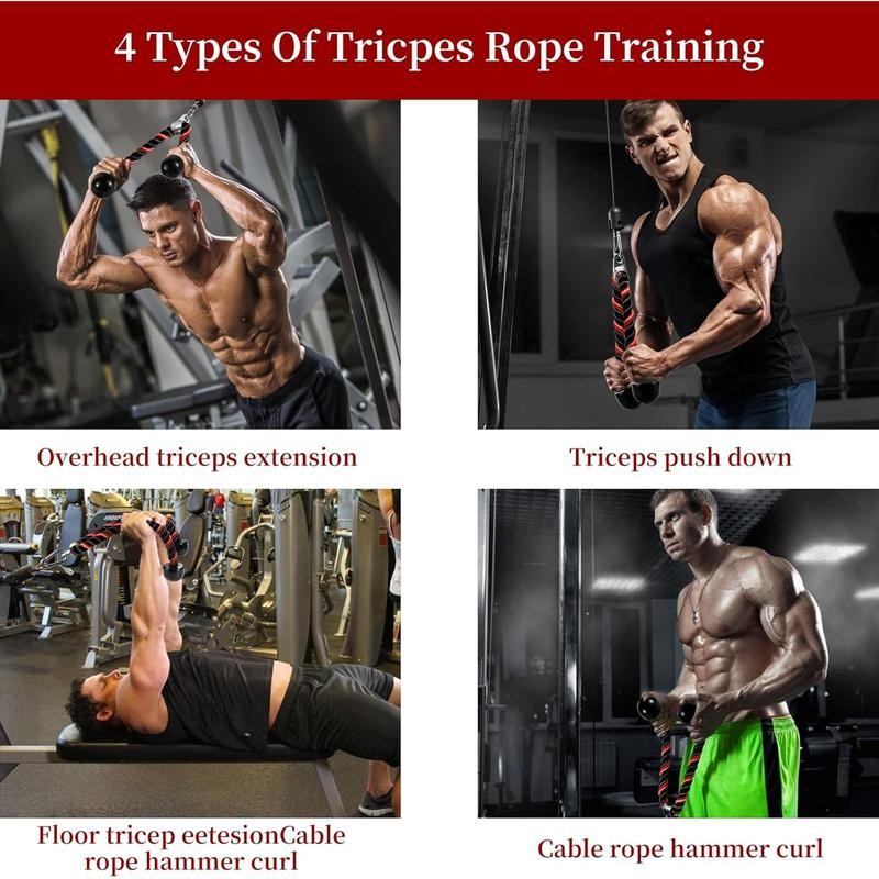 Deluxe Tricep Rope Pull Down Cable 27 & 36 Inch