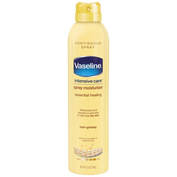 Vaseline Intensive Care Spray Lotion, Essential Healing 6.5 oz (Pack of 6)