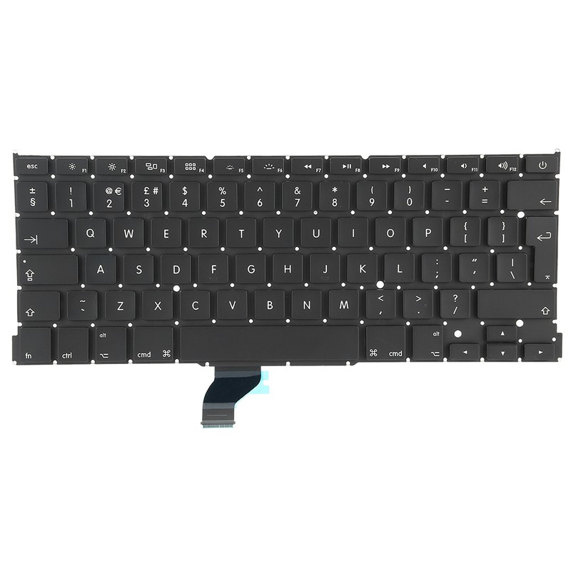 Black Laptop Replacement Keyboard Layout Fit for MacBook Pro A1502