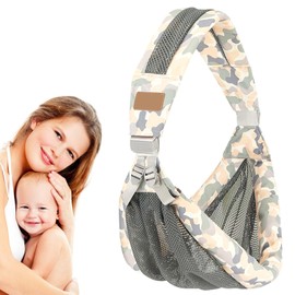 Toddler Carrier for Babies, Padded Shoulder Strap for Toddlers, Ergonomic Baby Hip Seat Carrier, with Adjustable Patterned Strap for 3 to 36 Months Baby (Camouflage)