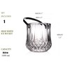 BothEarn Small Round Glass Ice Bucket Kits, Heavy Thick Wine