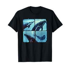 Blue Whale Portrait Underwater Photo Mammal Sea Ocean Animal T-Shirt