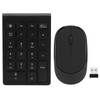 GOWENIC Combo de Teclado y Mouse Inalámbricos, Teclado Numérico Ergonómico