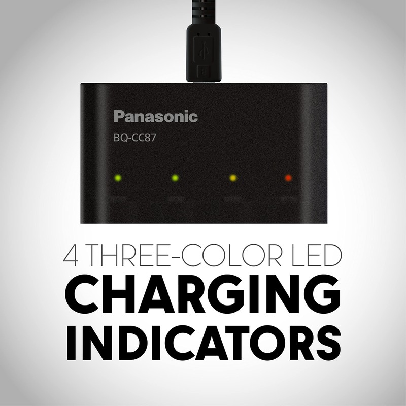 Panasonic BQ-CC87AKBBA eneloop pro Advanced Individual Battery Charger with Portable