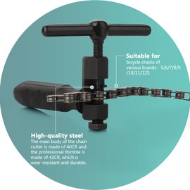 Homord Chain Riveter Bicycle for 5 to 12 Speed and Single Speed Chains, Bicycle Chain Tool for Removing and Attaching, Professional Bicycle Chains Riveting Tool Bike Chain Tool