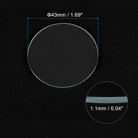 sourcing map 18pcs Watch Crystal Glass Lens, 36mm Flat Round Glasses Watch Face Crystals Len Replacement Parts for Watchmaker Repair, Clear