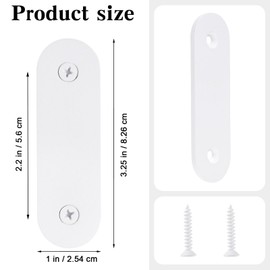 Doorbell Cover Plate, Metal Doorbell Blanking Plate Cover, Doorbell Button Cover Chime Guard Plate, Doorbell Faceplate Hole Cover, Weather Resistant, Easy Installation, Aesthetic Decoration - White