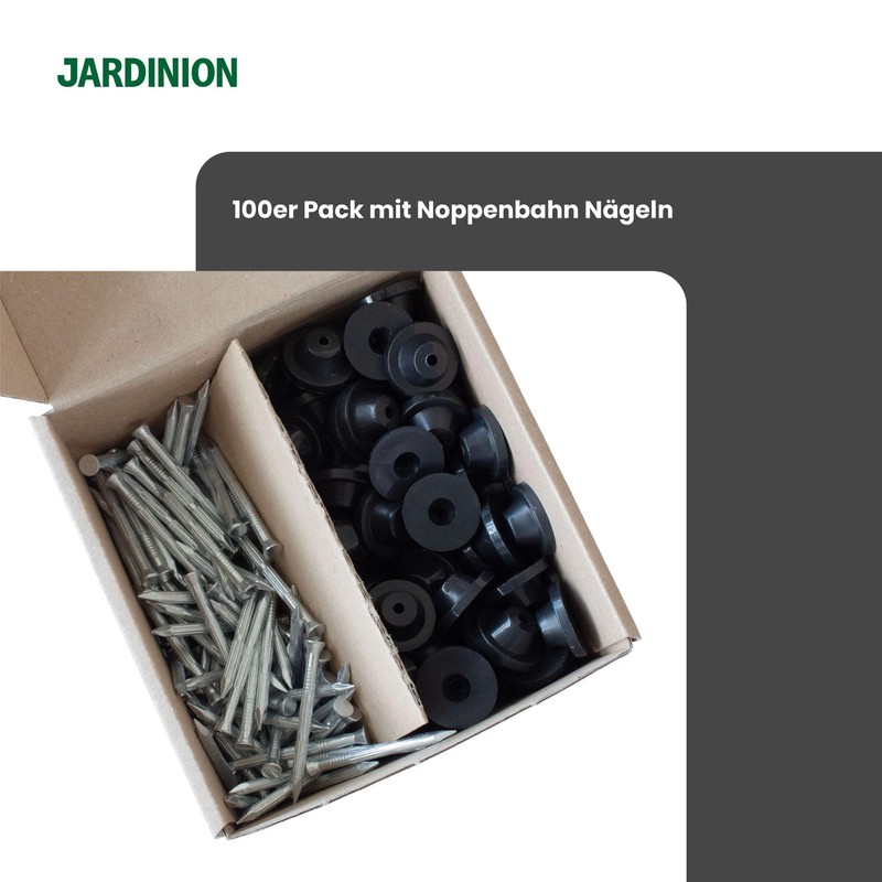 Jardinion Noppenbahn Nails, Sealing Nail with Mounting Button, Pack of