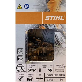 STIHL 33RS 66 Rapid Super Chainsaw Chain 18" Bar 3/8 Pitch .050 Gauge