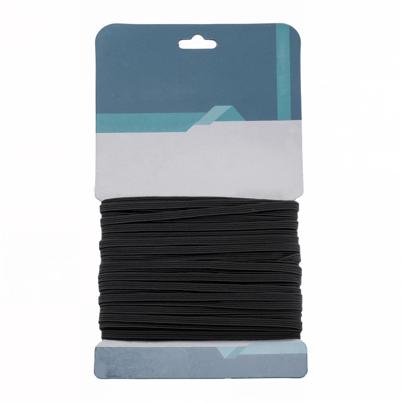 Black Elastic Cord 6mm | 10 Metres Flat Elastic Band