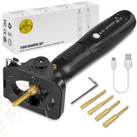 ZDDGNN Electric Chainsaw Sharpener Kit Cordless High-Speed Chain Saw Sharpener Tool,Sharp Handheld Electric Chainsaw Grinder/Sharpener for All Chainsaw Chains