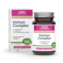 GSE Immun Complex Bio - Strengthen Immune System - Dietary Supplement with Bioflavonoids, Vitamin C, Zinc, Selenium - 100% Organic from Plant Extracts - Dietary Supplement Vegan - 60 Tablets
