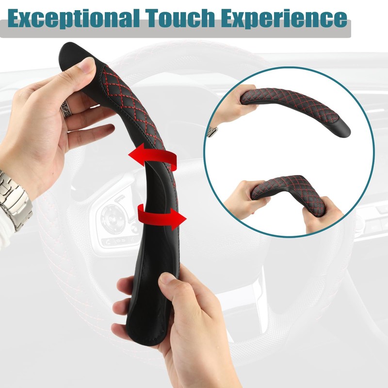 West Llama 3PCS Leather Auto Steering Wheel Cover for 99%
