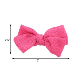 Burlap Bow 5 inch for Women and Girls- Coral