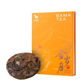 BAMATEA Shoumei Aged 2017 White Tea Loose Leaf 100g (3.53oz) - Chinese White Tea Leaves - 20pcs Individually Wrapped, with Unique Aroma, Rich in Flavor