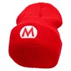 Mario Luigi Big Size Stretch Waffle Stitch Cuff Long Beanie