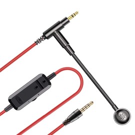OneOdio 3.5mm Aux Audio Cable With Noise Cancelling Microphone Volume Control Mic One-button Mute Headphones 2m