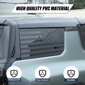YinanIutos Rear Window Decal Stickers Compatible with 2024 2025 Hummer EV Back Window Glass American Flag Style Decals Car Back Side Window Decorative Sticker Accessories(2PCS)