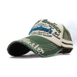 Mesh Cap, Men's, Women's, Hat, American Casual, Grand Master Vintage, Biker, Spring/Summer, Popular, Trend, Stylish, Cool, Father's Day Gift, Gift, green