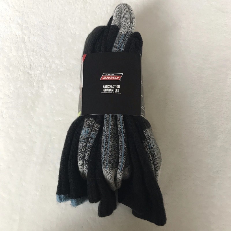 Genuine Dickies Dickies Mens Black Crew Performance WoolBlend Thermal Socks