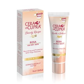 CERA DI CUPRA Rosa Face Cream Moisturizer for Dry Skin - Nourishing and Protective Formula with Virgin Beeswax (2.54 Fl Oz / 75 ml)