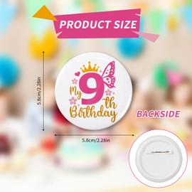 6th Birthday Badge, Birthday Girl Badge, Celebrate Your Little Princess's Special Day with a Sparkling, Party Accessor, Celebration Decoration