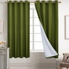 Diraysid 100% Blackout Curtains Olive Green Linen Curtains for Bedroom