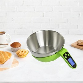 Colcolo Kitchen Food Scale,Digital Kitchen Scale,11lb/5kg,Electronic,Removable with Bowl and Measuring Cup Multifunction for Baking, green