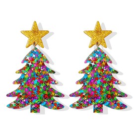 Christmas Tree Earrings for Women Christmas Tree Dangle Earrings Christmas Tree Drop Earrings Christmas Holiday Earring Winter Jewelry Gift for Girls