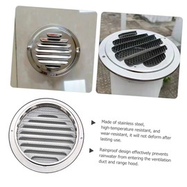 SHINEOFI Replacement Stainless Steel Rain Cap for Ventilation Ducts Durable Air Vent Cover for Kitchen Bathroom and Laundry Fits Various Lightweight and Crafted Design