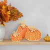 OLANRUN Fall Decor Set - 3-Piece Wooden Pumpkin Decor, Autumn