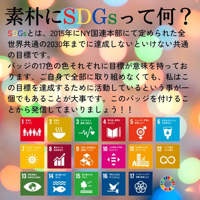 SDGs Badge, 0.8 inch (20 mm) Diameter, Smaller, Gold Cloisonne,