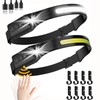 Led Headlamp Rechargeable, Headlight Headband Light Lumen with Red Motion