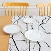 Tablecloth White and Black Middle Runner Modern Tablecloths with Marble