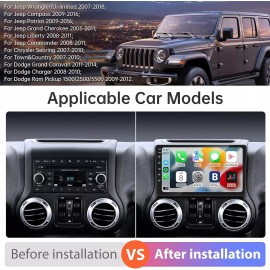 Unbranded Car Radio Stereo Carplay 10 inch 32G Android 12 For Jeep Wrangler 3 JK 2007-2016